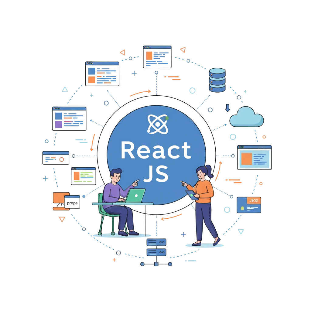React JS Course in Ahmedabad students practicing component-based web development