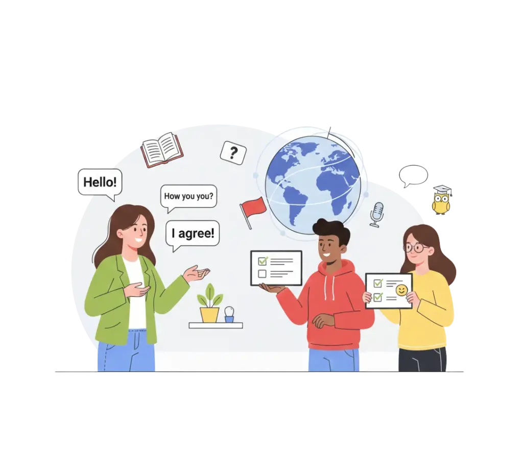 Students practicing communication in English Speaking Course in Vadodara