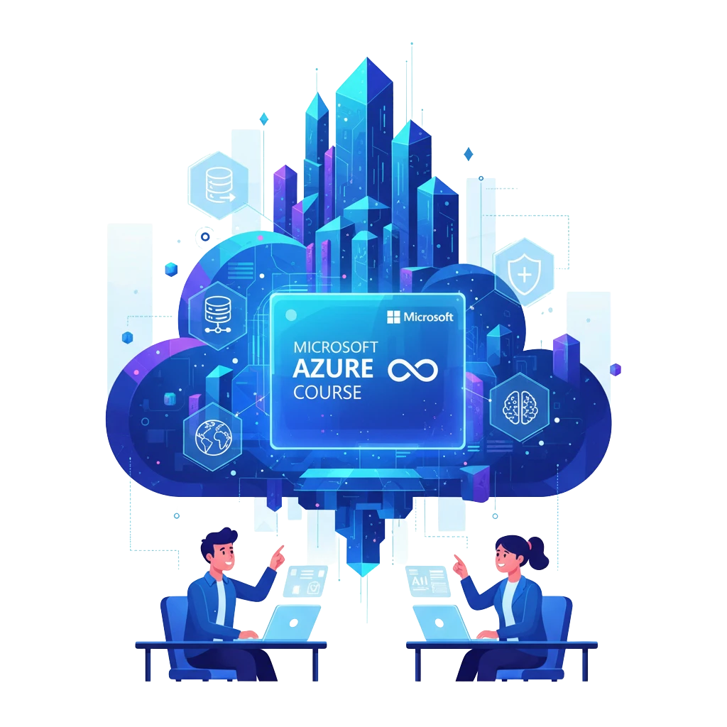 Students learning cloud technology in the Azure course in Ahmedabad