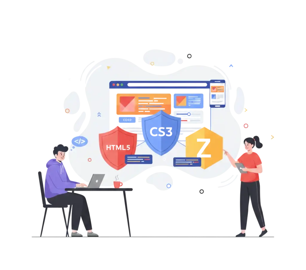 Students learning front-end development course in Vadodara