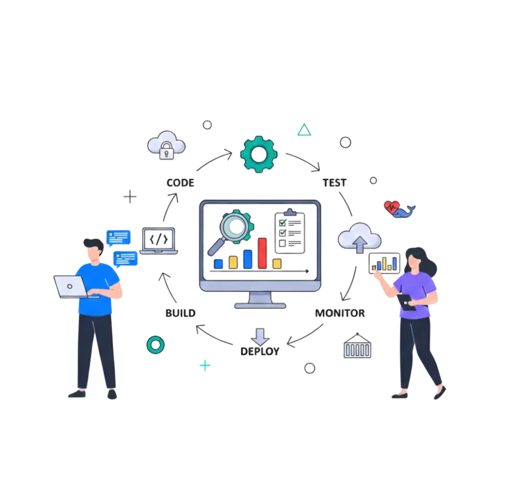 Students learning automation tools in DevOps Course in Vadodara