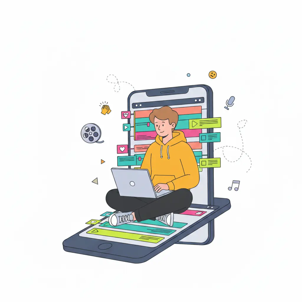 a man learning reel editing from Weltec's video editing course in Vadodara