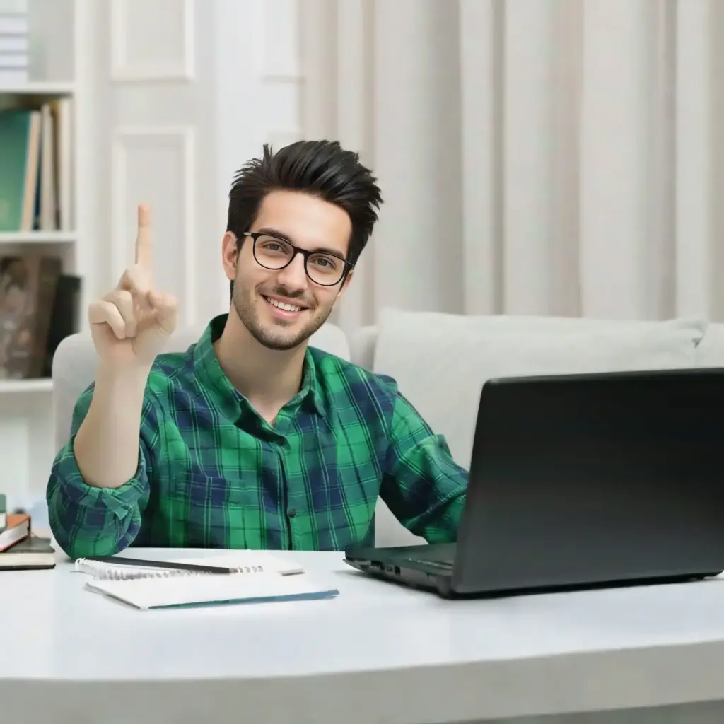 an IT professional learning from home